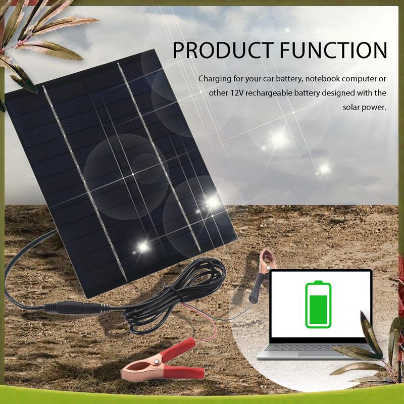 AB98-5.5W 12V Solar Panel Batt - огляд і ціна Solar Emergency Charger