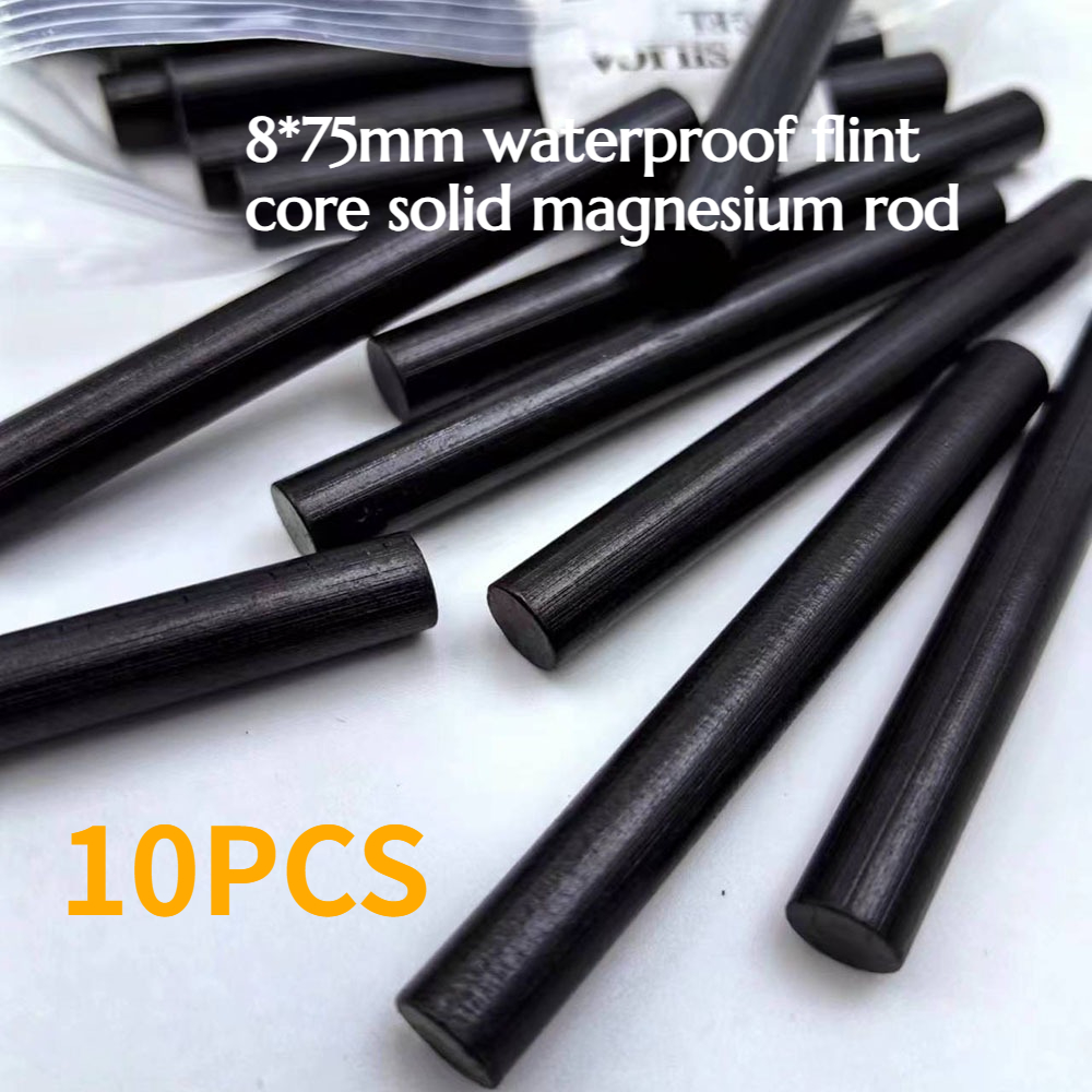 10PCS 8*75mm Waterproof Flint  - огляд і ціна Magnesium Fire Starter