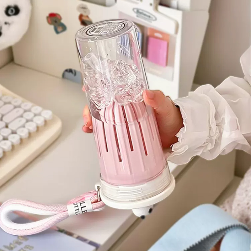 650ml Kawaii Water Bottle With - огляд і ціна Water Purification Straw